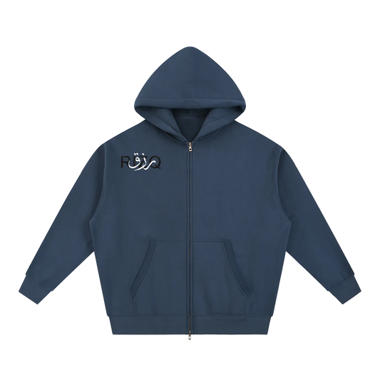 RIZQ — Written Provision Zip-Up — Navy Blue